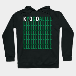 KYOGOAL, Glasgow Celtic Football Club Green and White Text Design Hoodie